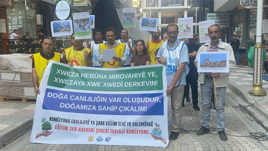 KESK Hakkari Şubeler Platformu'ndan Yaban Keçisi Avı İhalesine Tepki